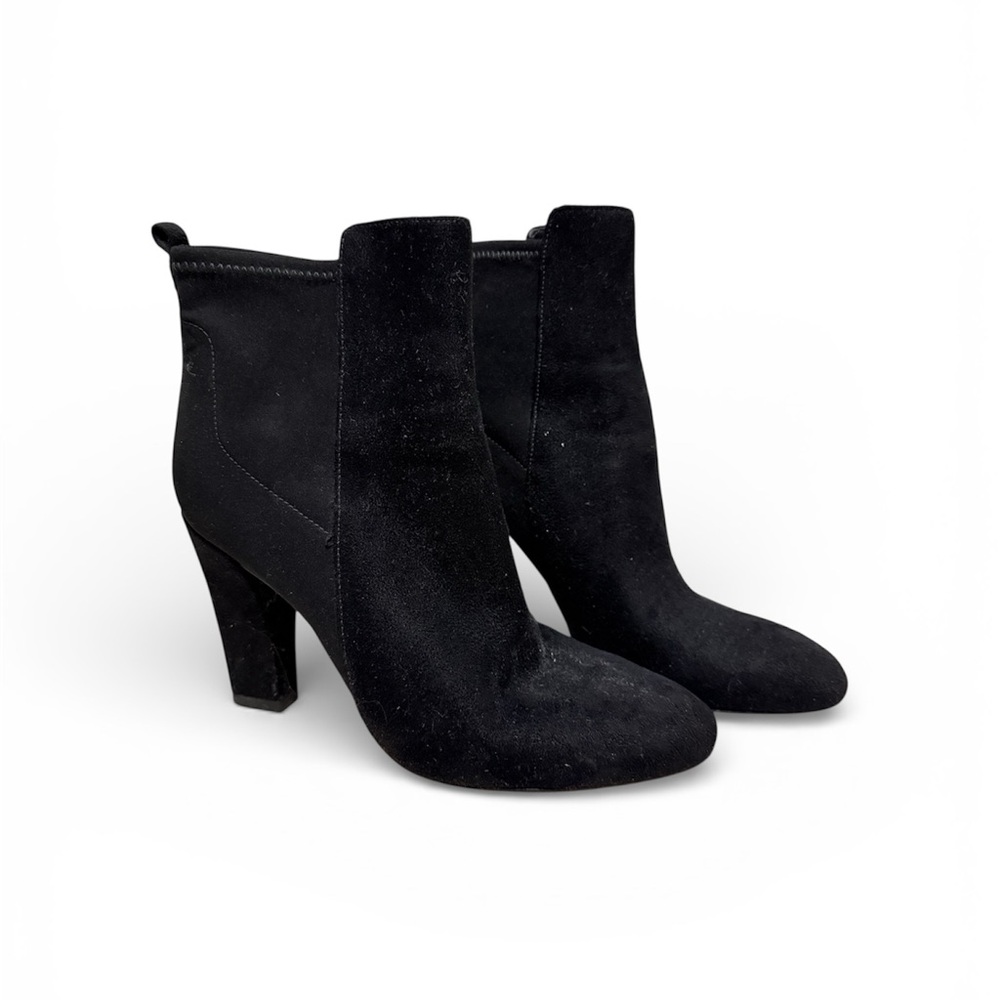 Ivanka Trump Heeled Black Suede ankle Booties Size 7.5